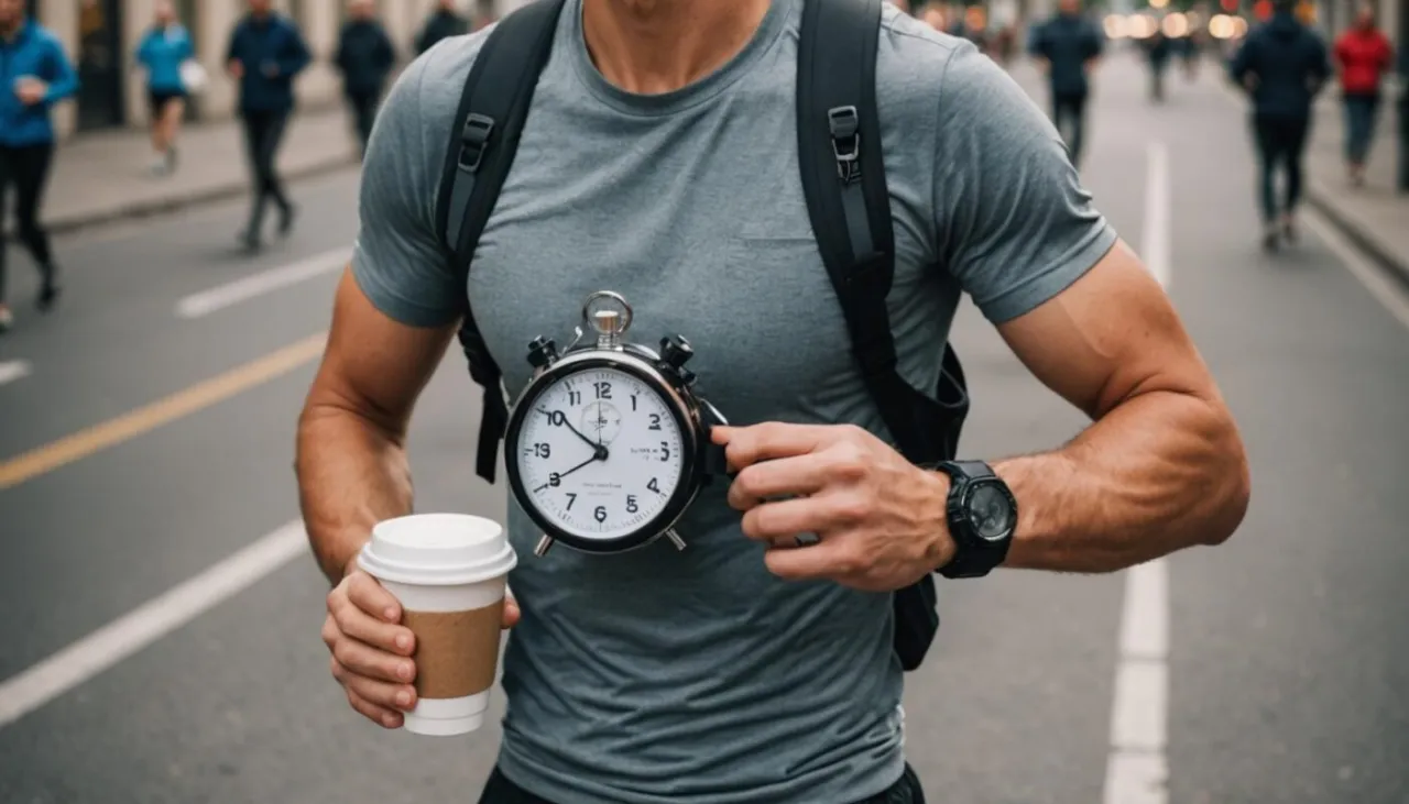 kofeina przed treningiem zegar
