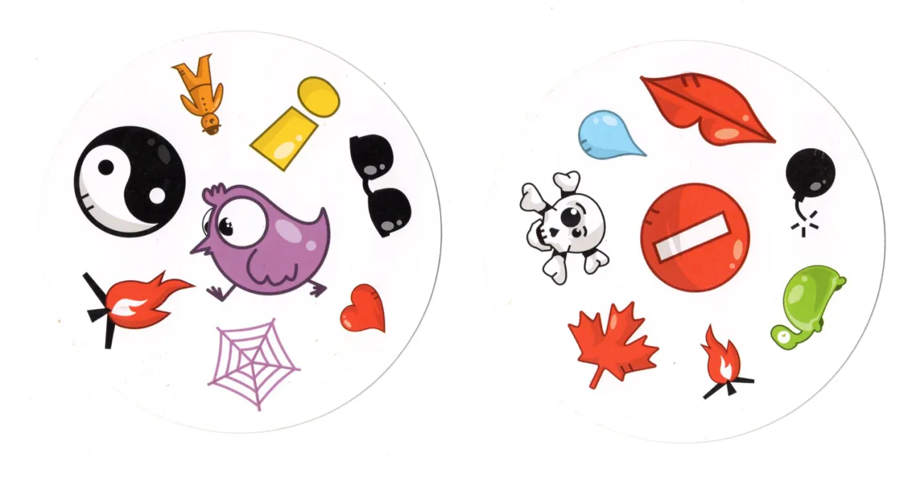 Dobble cards with symbols