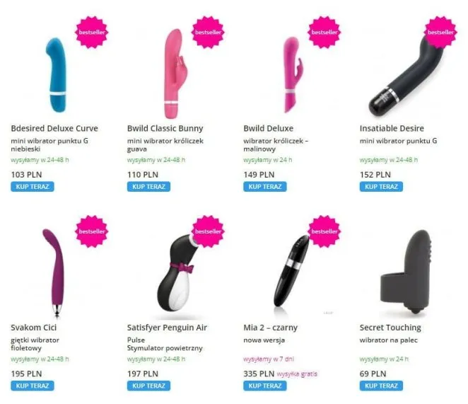 R&oacute;żne typy wibrator&oacute;w infografika