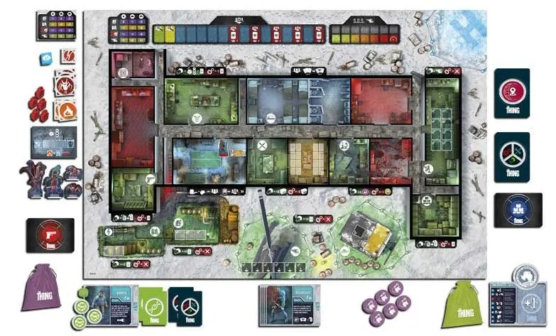 The Thing Gra Planszowa zawartość pudełka