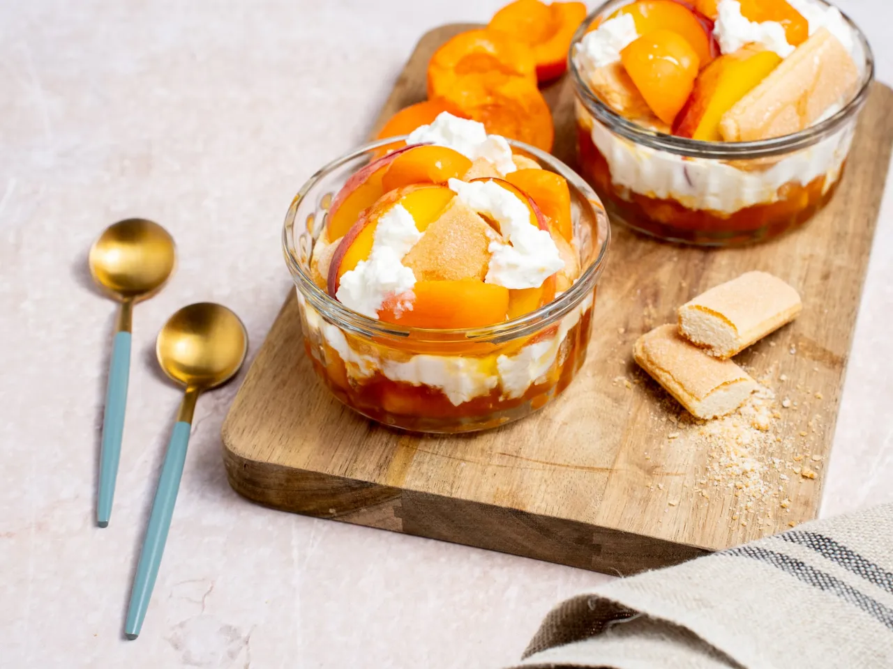 Desserts aux fruits de saison colorés