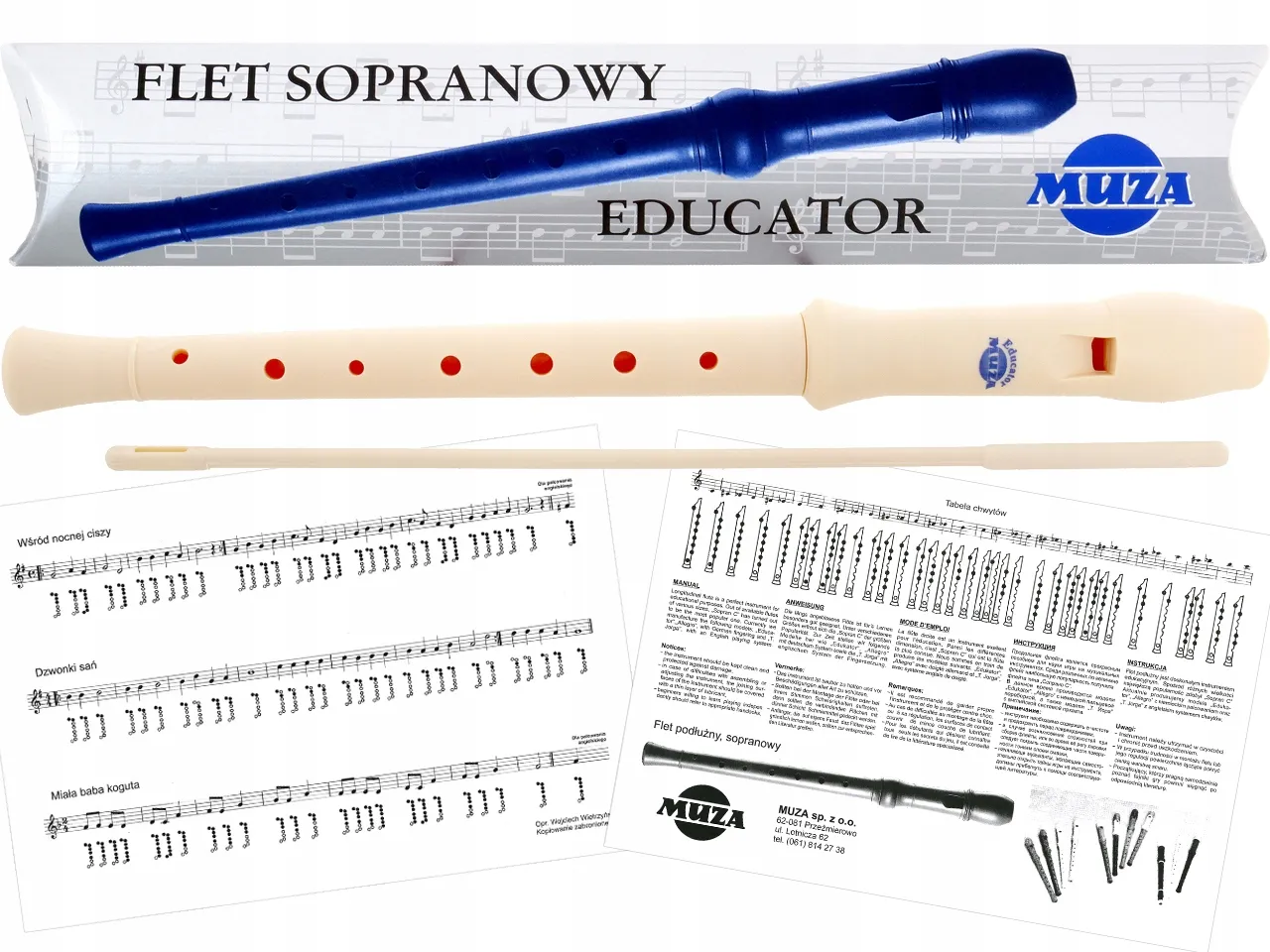 tabele chwyt&oacute;w flet prosty C-dur, chwyty flet prosty niemiecki i barokowy