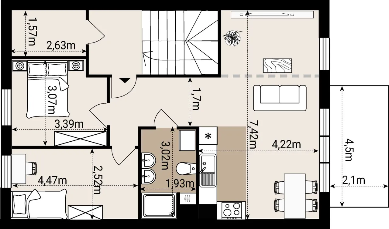 Rzut mieszkania przykłady