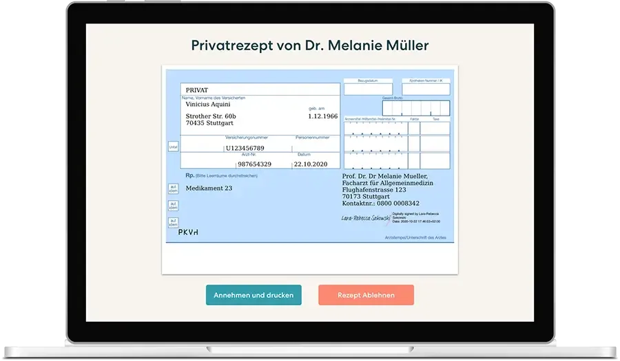 Prozess Privatrezept online einl&ouml;sen