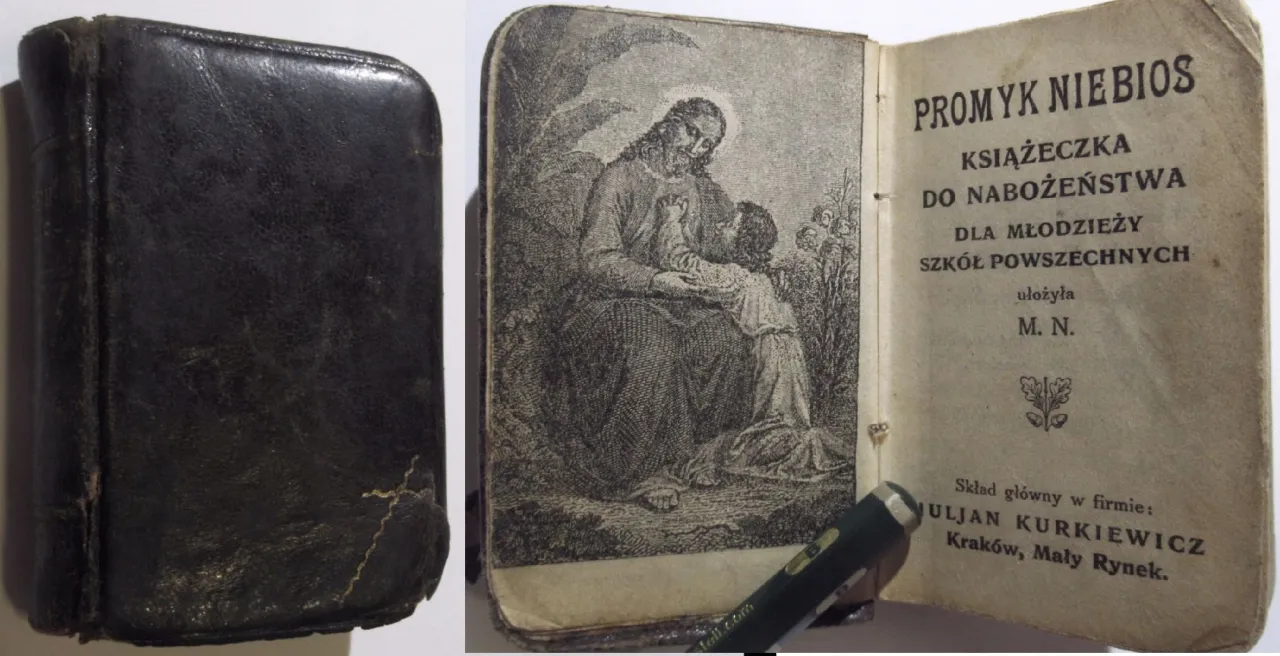 spalone zniszczone książeczki do nabożeństwa