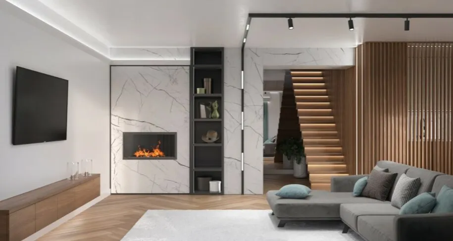 Nowoczesne oświetlenie LED w salonie aranżacje