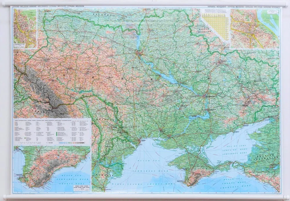 Mapa fizyczna Mołdawii