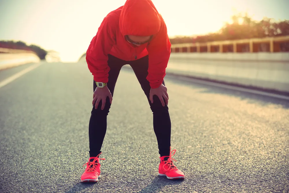 biegacz zmęczony osłabiony