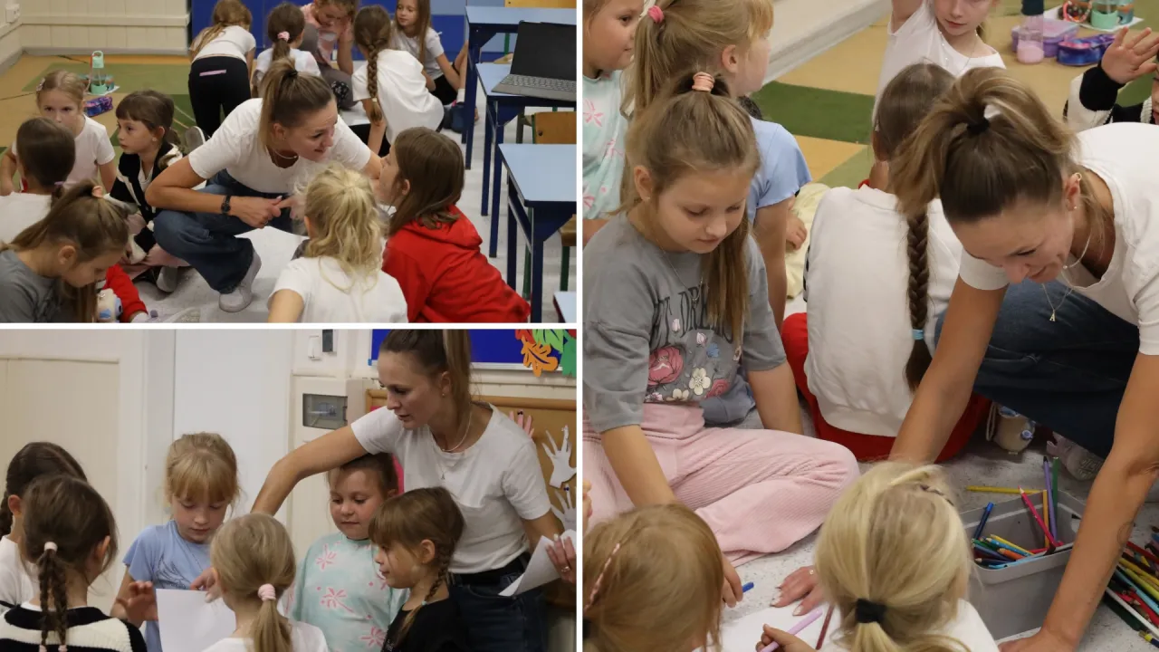 Dyrektor przedszkola rozmawia z rodzicami o higienie