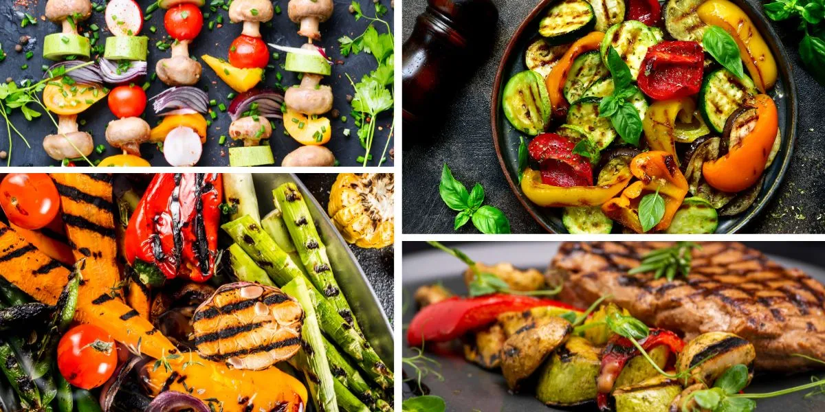 różnorodne grillowane warzywa