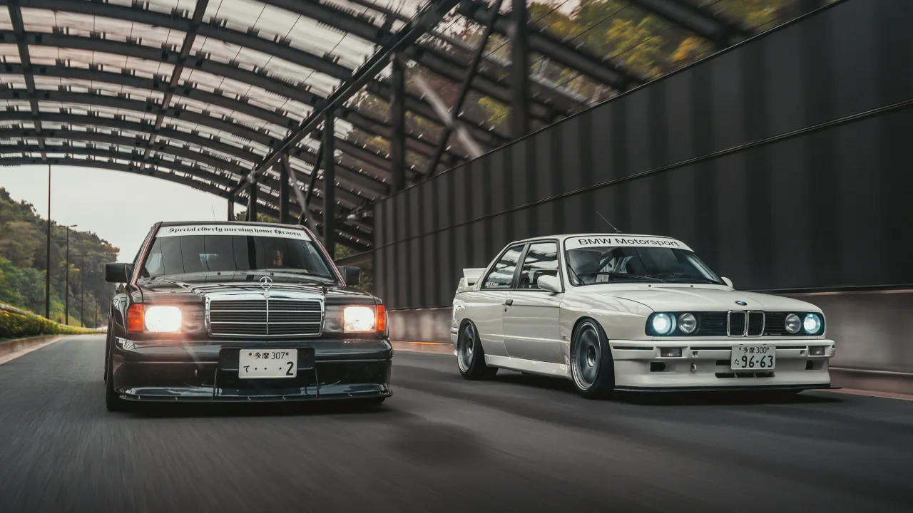 BMW E30 Mercedes W124