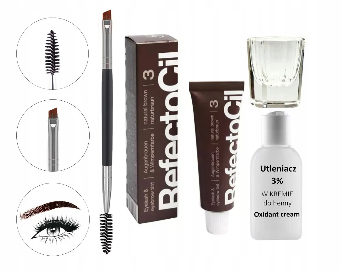 zestaw do henny brwi w domu