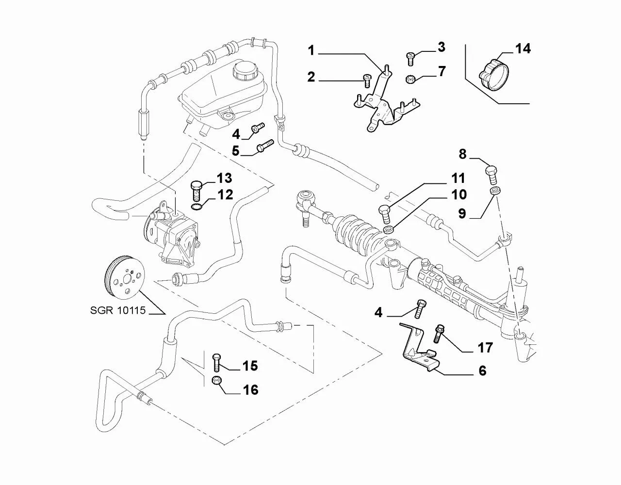 Alfa Romeo 159 maglownica budowa schemat