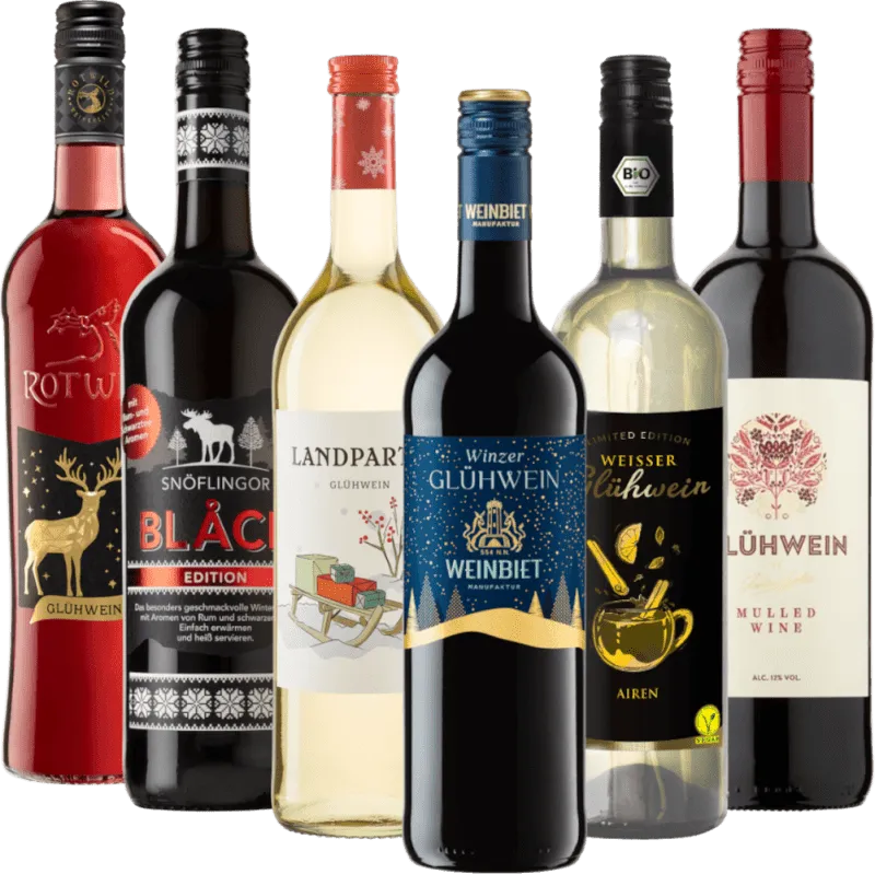 r&oacute;żne butelki czerwonego wina do grzańca