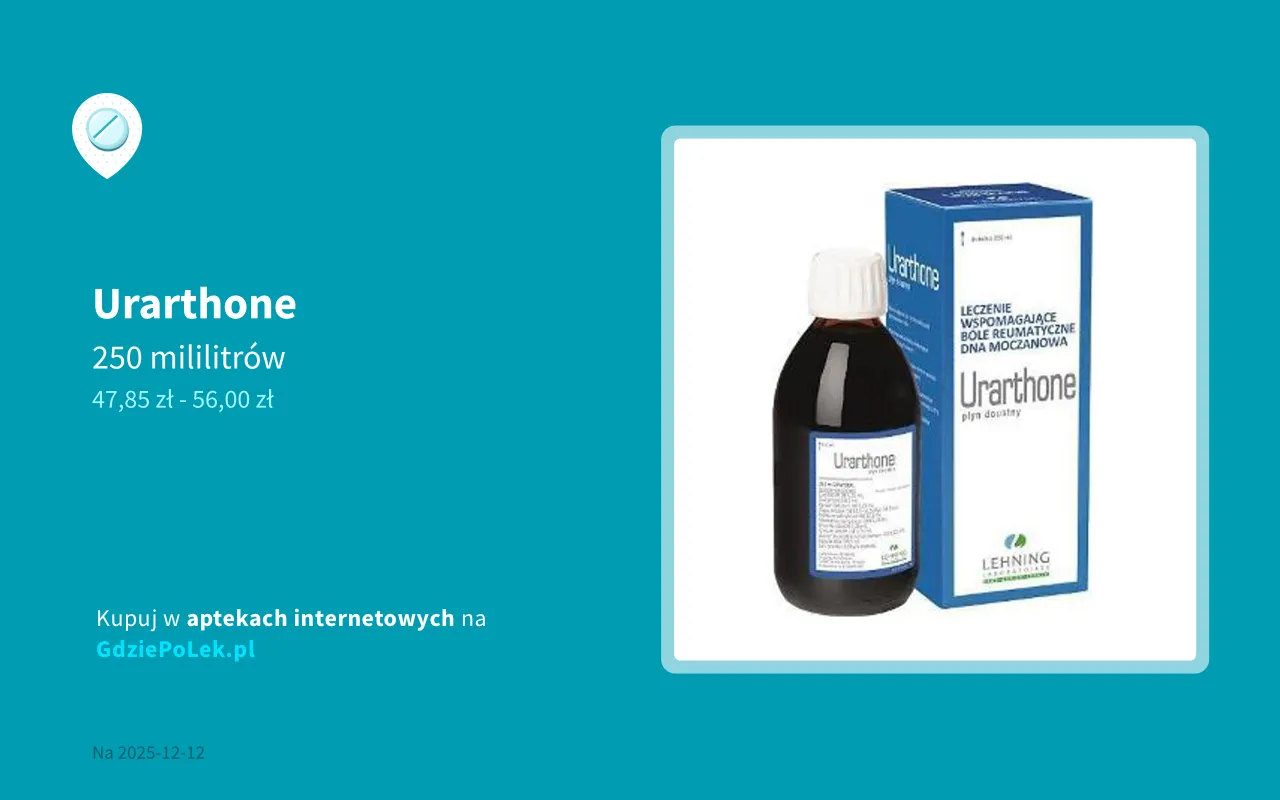 Urarthone opakowanie lek homeopatyczny