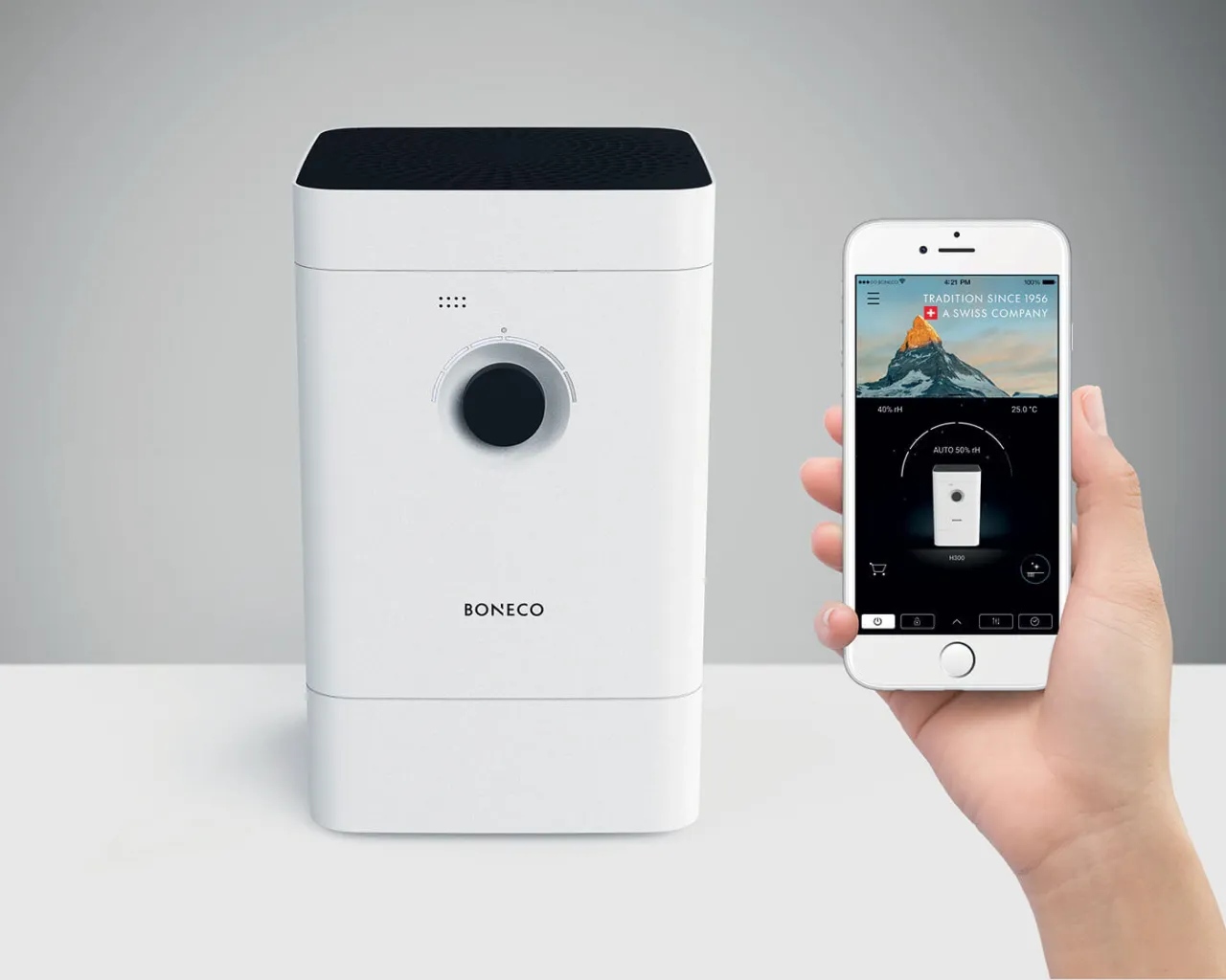 nawilżacz ewaporacyjny z aplikacją