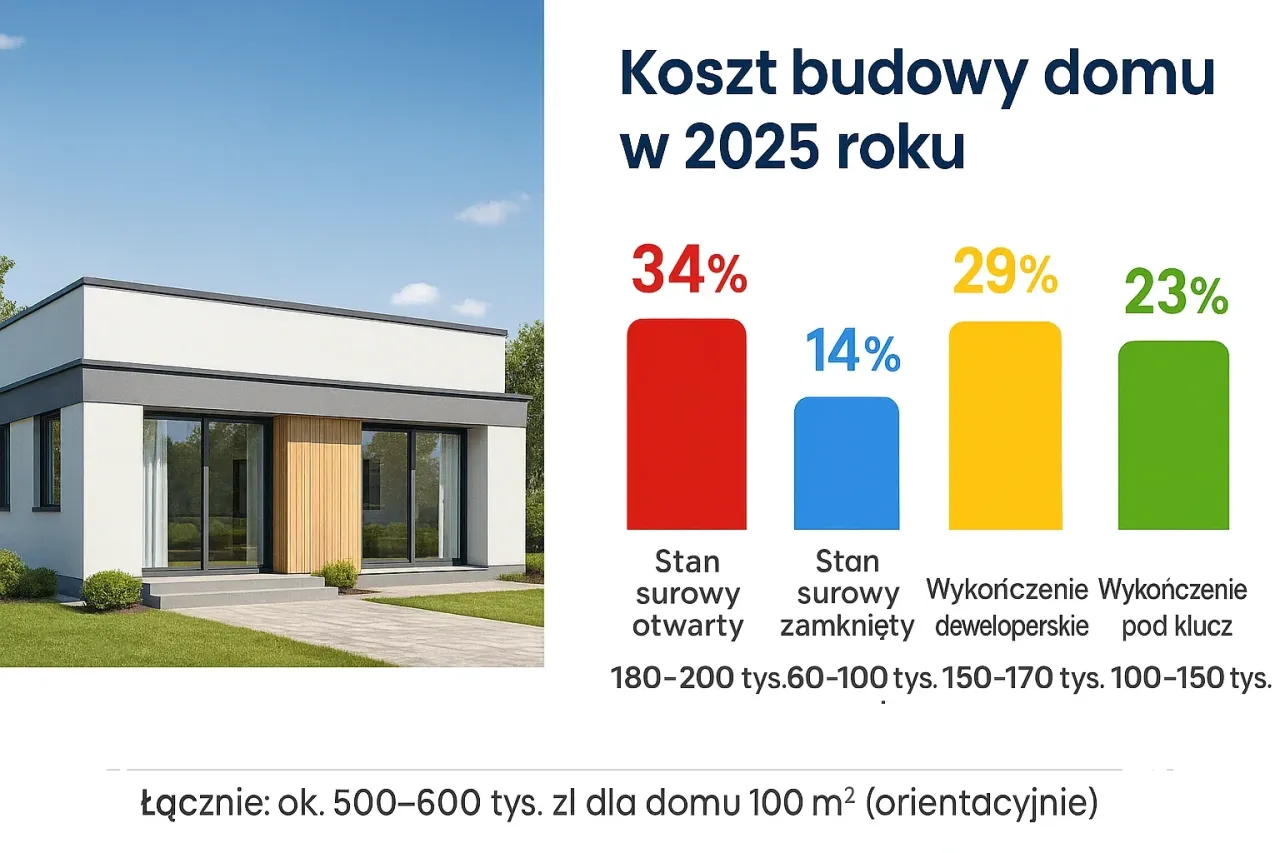 Tabela kosztów budowy domu 120m2