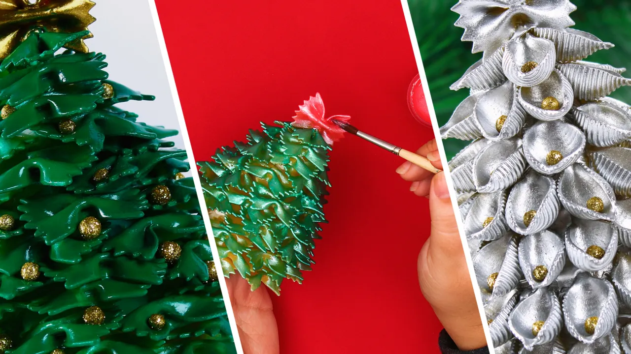 r&oacute;żne kształty makaronu do choinki