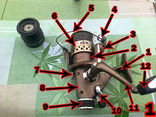 Kołowrotek spinningowy schemat budowy