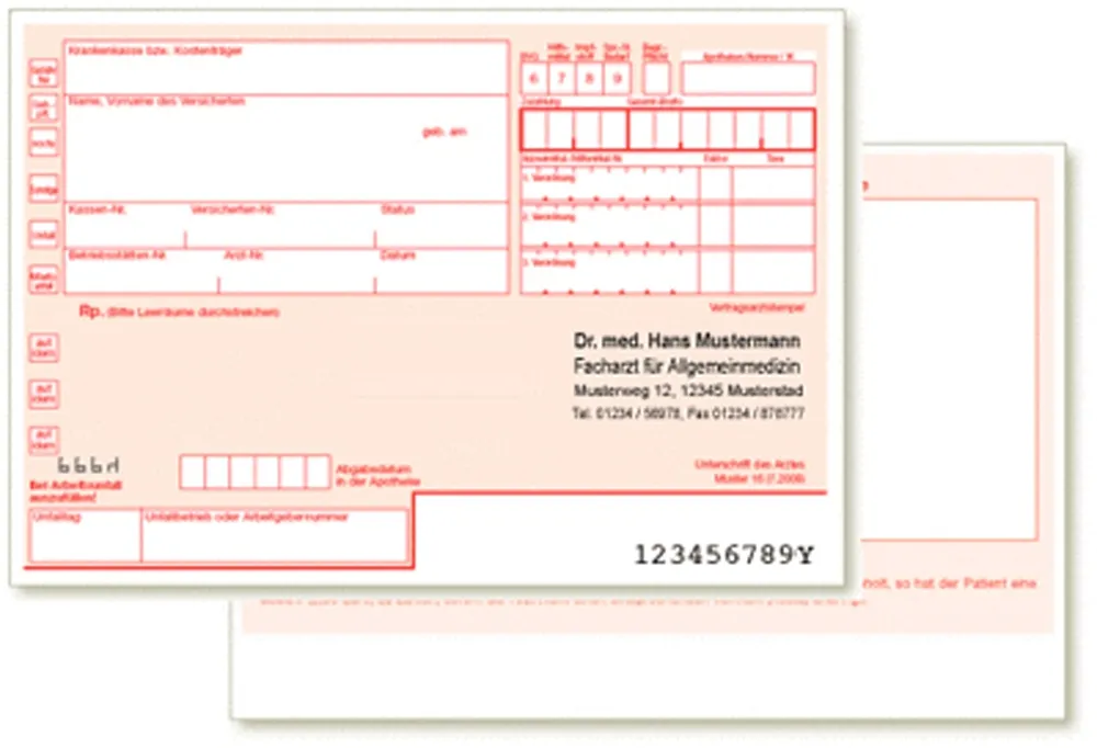 Zdjęcie So sieht ein Kassenrezept aus: Wichtige Informationen und Details