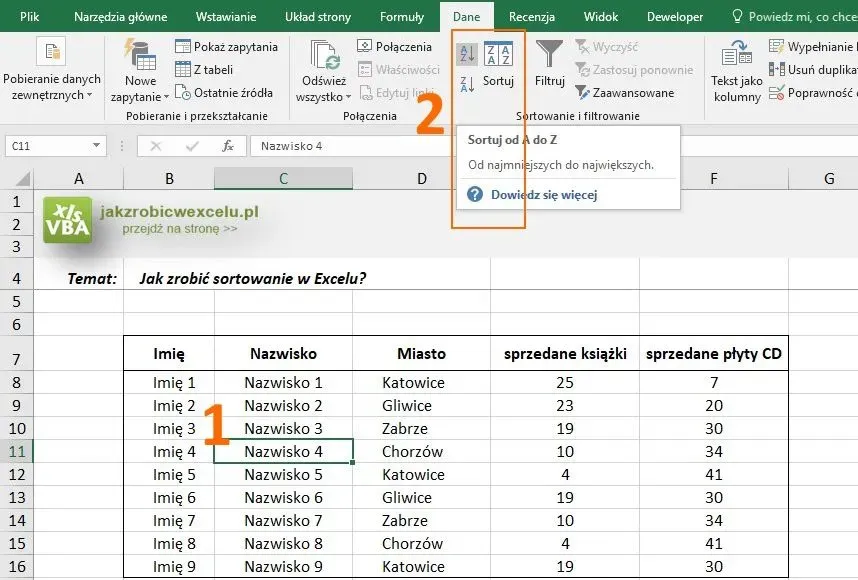 Zdjęcie Proste sposoby na to, jak posortować alfabetycznie w Excelu i uniknąć błędów