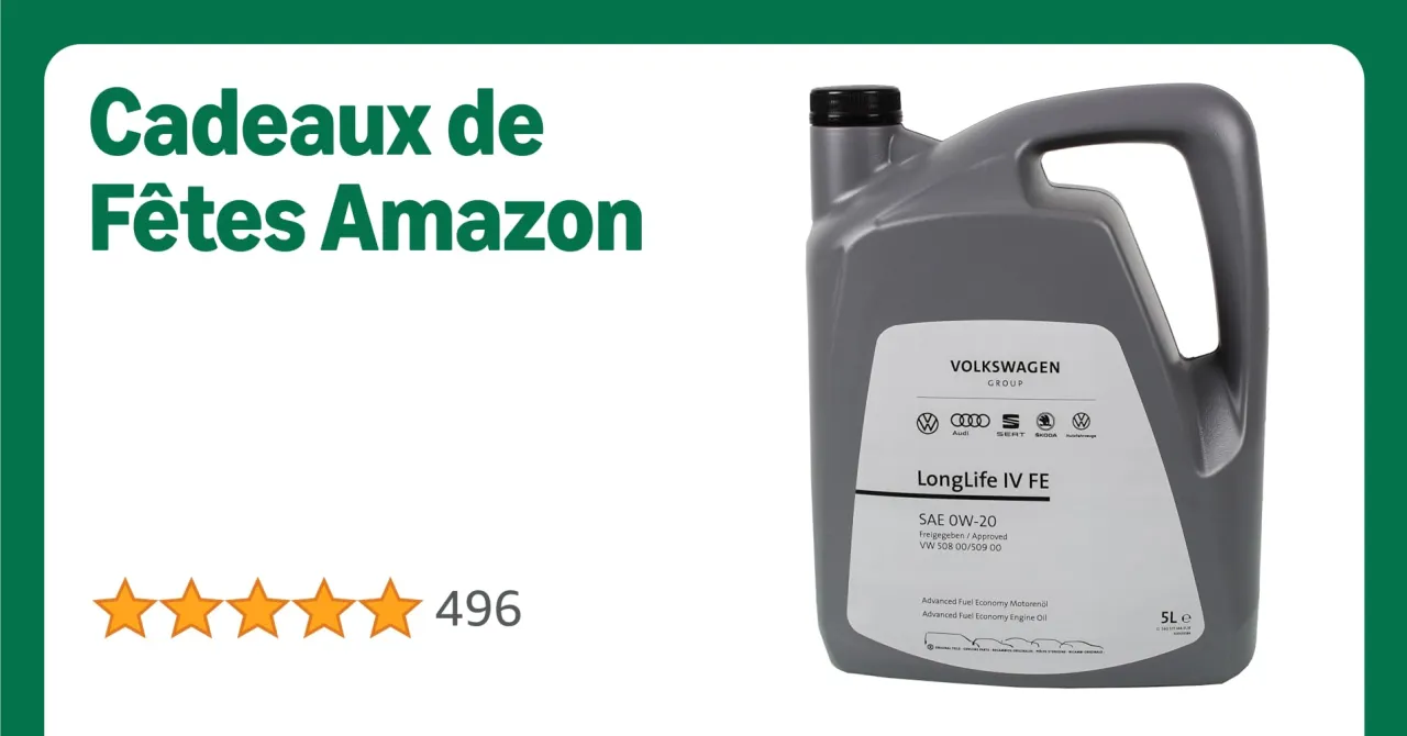 bidons d'huile moteur avec norme Volkswagen visible