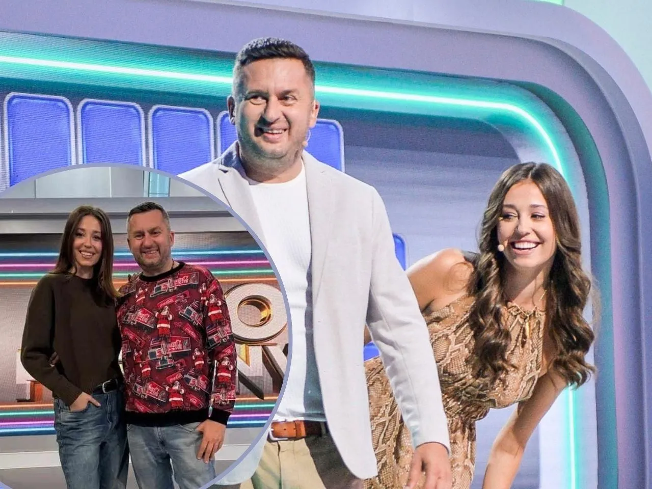 Norbi i jego koleżanka z planu Koła Fortuny. Ciekawe, ile zarabia Norbi w tym programie?