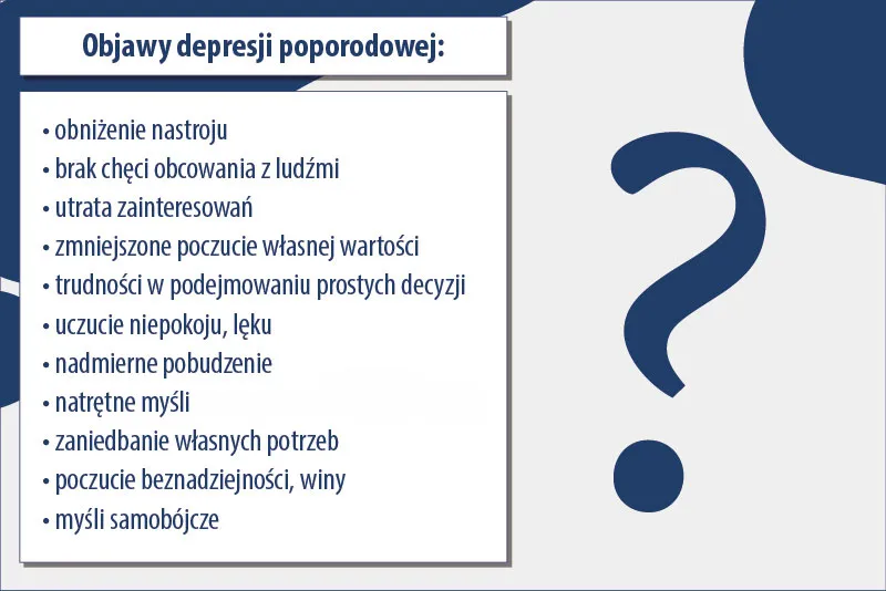 objawy depresji poporodowej