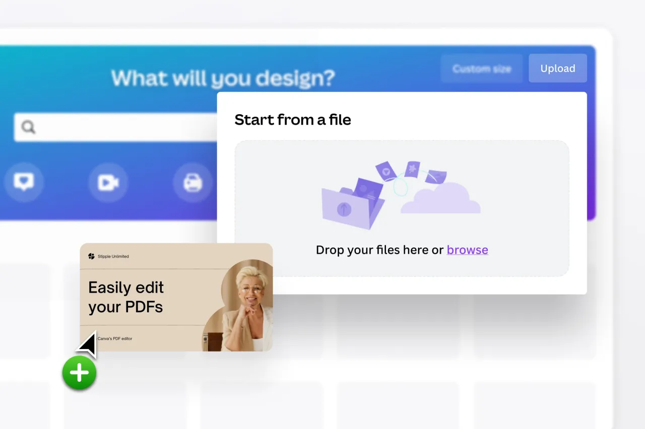 iLovePDF Smallpdf Canva interfejs konwertera zdjęć do pdf