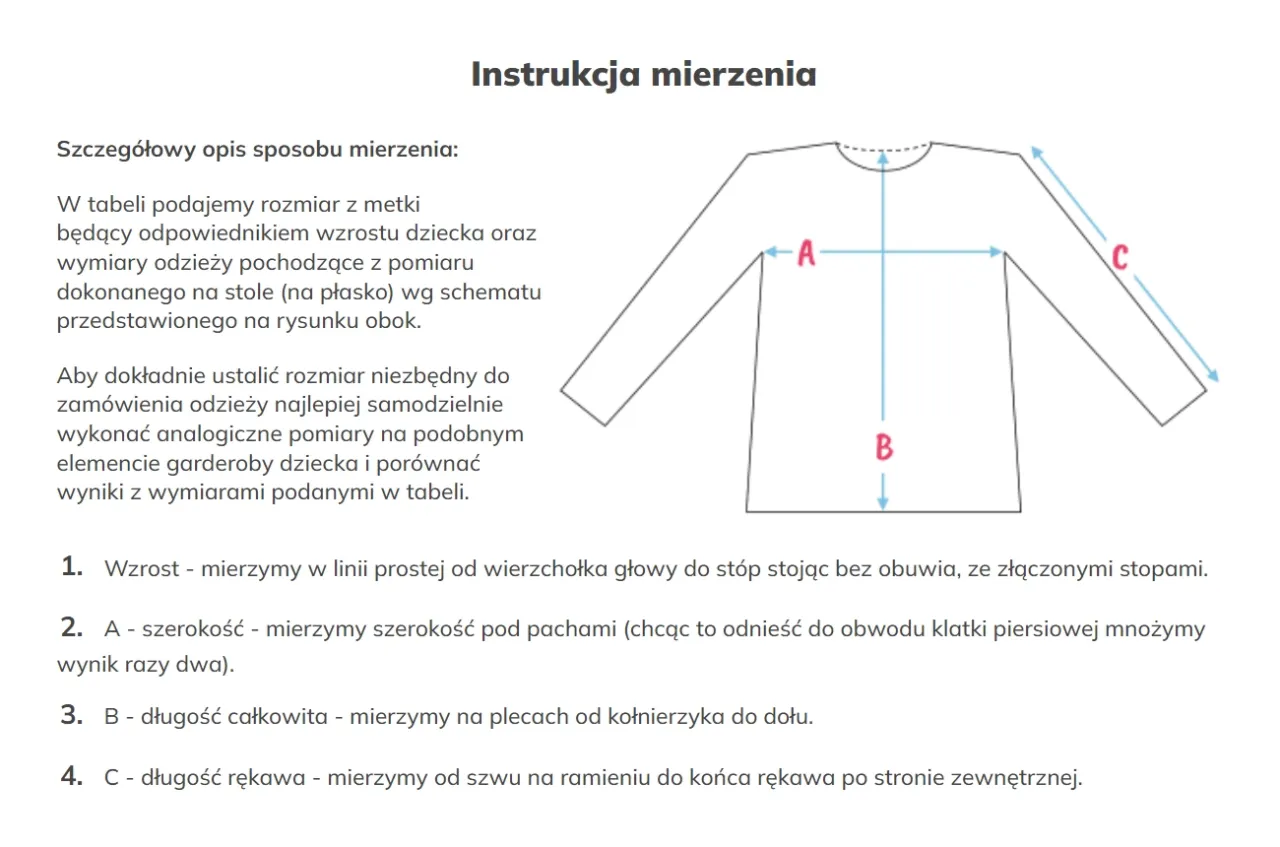 Jak mierzyć bluzę na płasko instrukcja