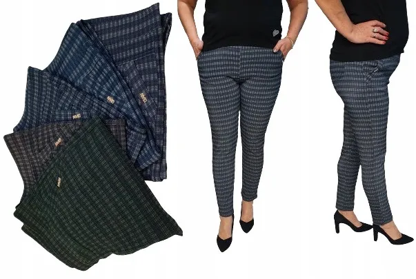 r&oacute;żne fasony spodni w kratę