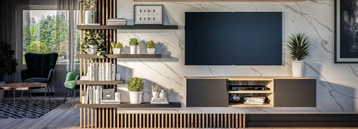 inspiracje półki na ścianie różne style