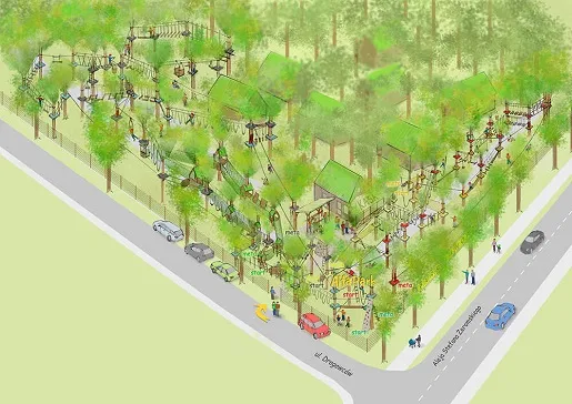 Mapa Polski z zaznaczonymi lokalizacjami parków linowych Alfa (Władysławowo, Łeba, Szymbark, Jastarnia)