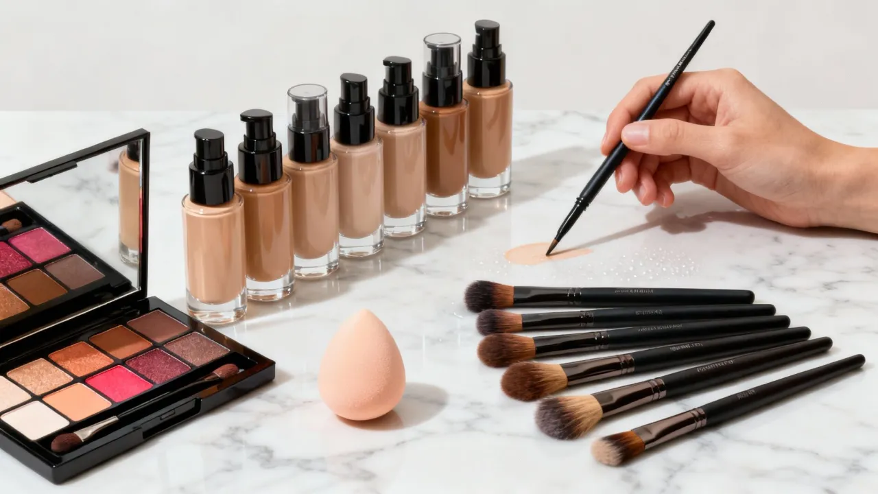 koło barw makijaż neutralizacja czerwieni