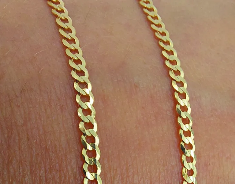 złoty łańcuszek pr&oacute;by 585 waga