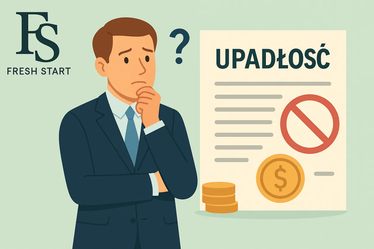 Zastanawiasz się, jak ogłosić upadłość konsumencką? Ten mężczyzna w garniturze też ma pytania o finanse i 