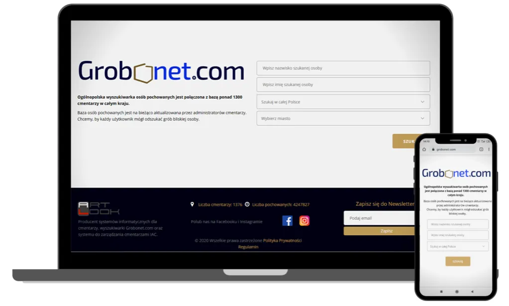 Wyszukiwarka grobów online