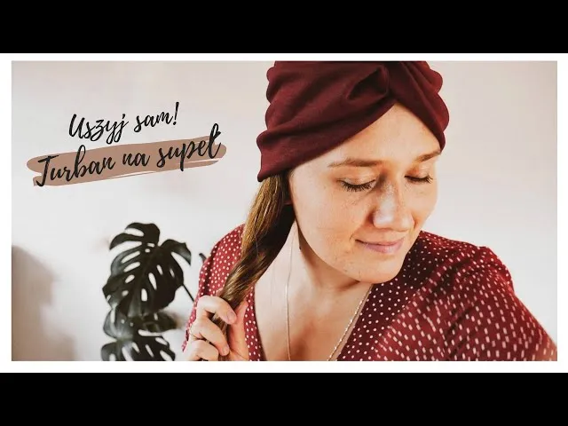 wykroj turban na głowę