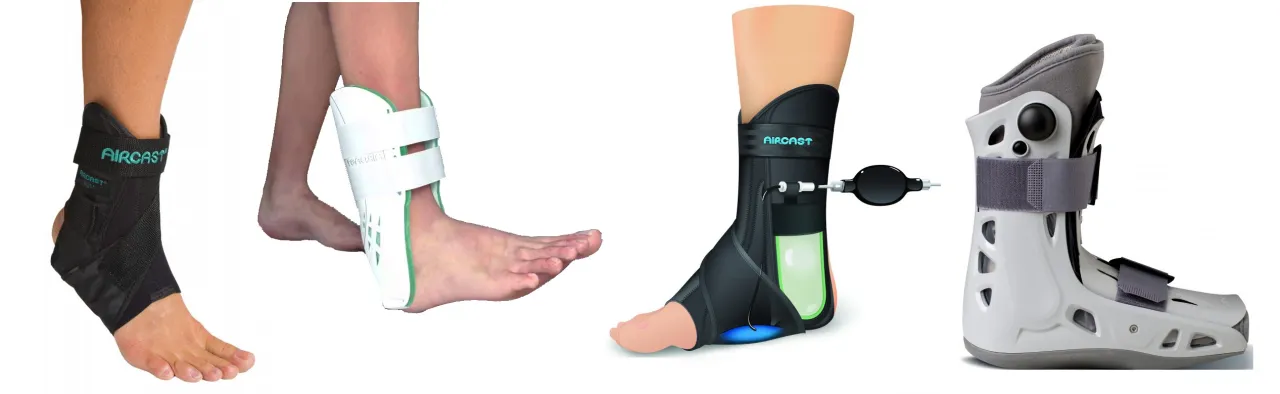 orteza stawu skokowego vs gips