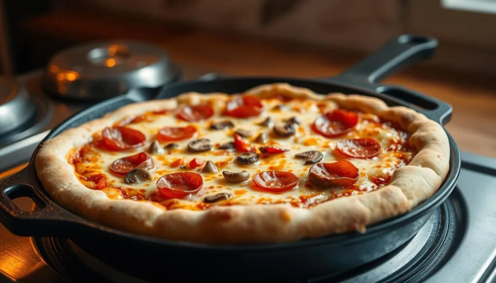 odgrzewanie pizzy na patelni porównanie metod