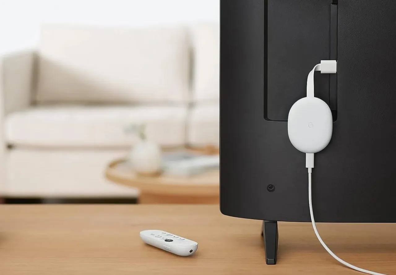 chromecast google tv podłączony do telewizora