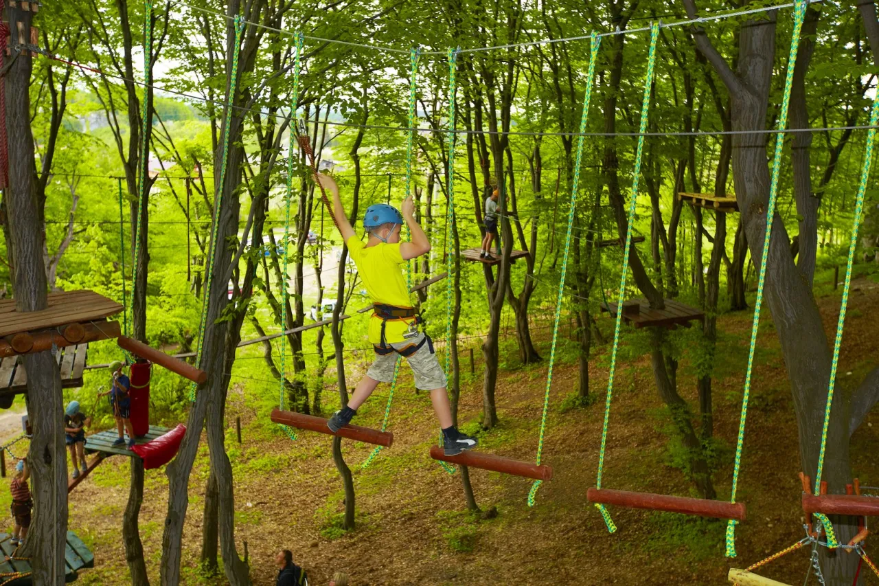 Zamek Ogrodzieniec park linowy