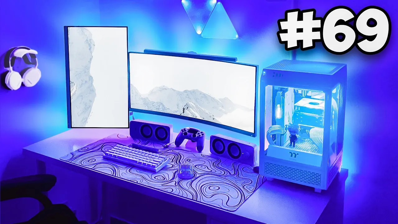 nowoczesny gamingowy PC setup