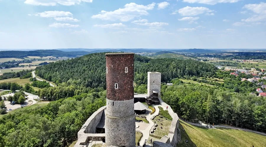 Zamek Kr&oacute;lewski w Chęcinach panorama