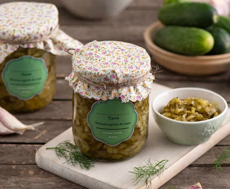 og&oacute;rki kiszone do zupy og&oacute;rkowej tarcie
