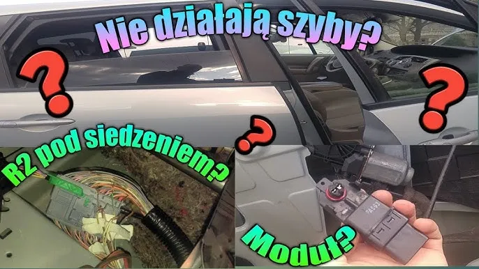 Renault Scenic 2 zepsuta szyba w drzwiach