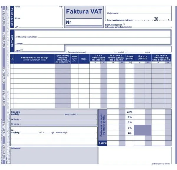dokumentowanie koszt&oacute;w faktura rachunek grafika