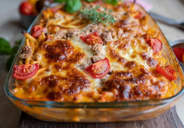 składniki na zapiekankę z tuńczyka