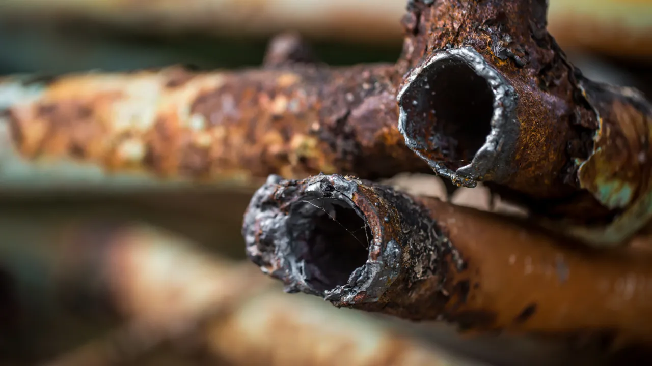 stare rury w instalacji wodnej i kanalizacyjnej, korozja rur