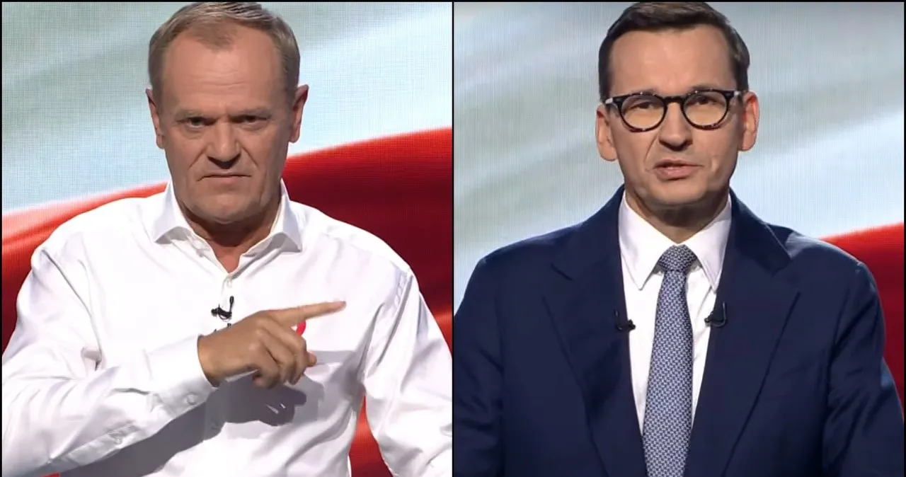 Debata Tusk Morawiecki październik 2023